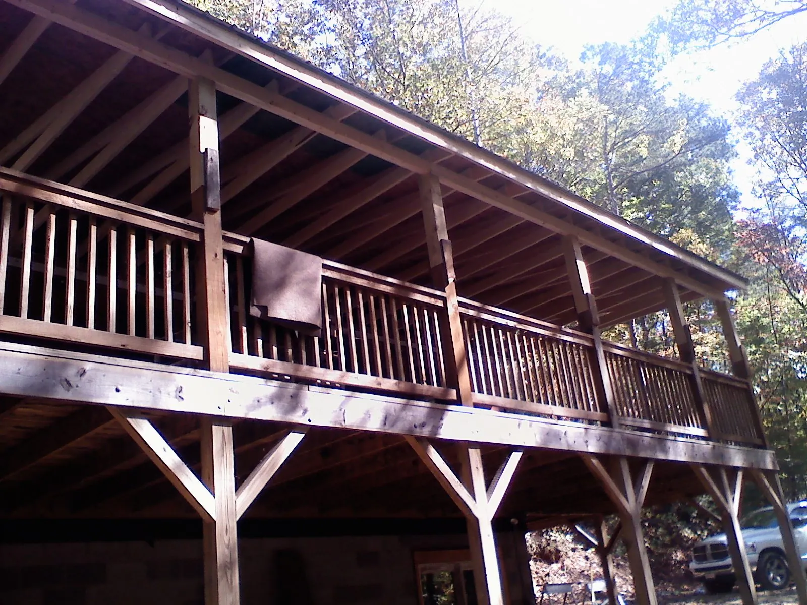 Timber framing under a new elevated porch and deck — Roof Leak Repair in Pelican Rapids by Roofing Brothers